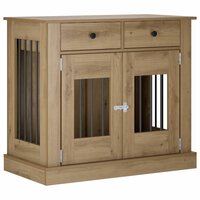 Hondenbench Meubel Artisanaal eiken 90 x 47,5 x 80 cm 2