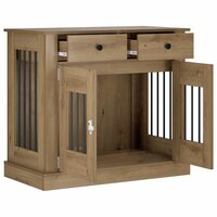 Hondenbench Meubel Artisanaal eiken 90 x 47,5 x 80 cm 3