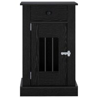 Hondenbench Meubel Zwart eiken 50 x 47,5 x 80 cm Bewerkt hout 4