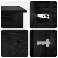 Hondenbench Meubel Zwart eiken 50 x 47,5 x 80 cm Bewerkt hout 7
