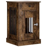 Hondenbench Meubel Gerookt eiken 50 x 47,5 x 80 cm Bewerkt hout 2
