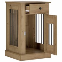 Hondenbench Meubel Artisanaal eiken 50 x 47,5 x 80 cm 3