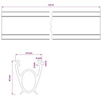 Garage Deurafsluiting Zwart 41 x 33 mm 2,5 m PVC 8