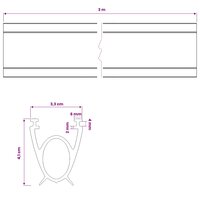 Garage Deurafsluiting Zwart 41 x 33 mm 3 m PVC 8