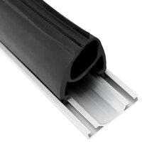Garage Deurafsluiting Zwart 41 x 33 mm 5,5 m PVC 5