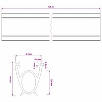 Garage Deurafsluiting Zwart 41 x 33 mm 5,5 m PVC 8