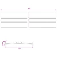 Garage Deurafsluiting Zwart 70 x 6 mm 3 m PVC 8