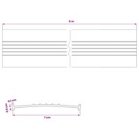 Garage Deurafsluiting Zwart 70 x 6 mm 6 m PVC 8