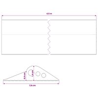 Drempelprofiel voor garagedeur 78 x 14 mm 4,5 m EPDM-rubber 8