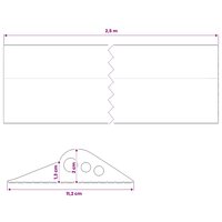 Drempelprofiel voor garagedeur 112 x 20 mm 2,5 m EPDM-rubber 8