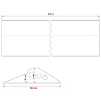 Drempelprofiel voor garagedeur 112 x 20 mm 6,5 m EPDM-rubber 8
