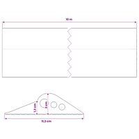 Drempelprofiel voor garagedeur 112 x 20 mm 10 m EPDM-rubber 8