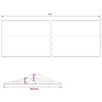 Drempelprofiel voor garagedeur 155 x 28 mm 1 m EPDM-rubber 8