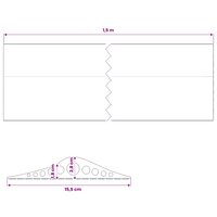 Drempelprofiel voor garagedeur 155 x 28 mm 1,5 m EPDM-rubber 8
