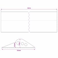 Drempelprofiel voor garagedeur 75 x 12 mm 5,5 m EPDM-rubber 8