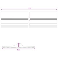 Drempelprofiel voor garagedeurZwart en Geel 12 x 90 mm 4 m PVC 8