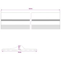 Drempelprofiel voor garagedeurZwart en Geel 12 x 90 mm 5,5 m PVC 8