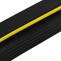 Drempelprofiel voor garagedeurZwart en Geel 12 x 90 mm 6,5 m PVC 4