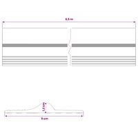 Drempelprofiel voor garagedeurZwart en Geel 12 x 90 mm 6,5 m PVC 8