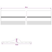 Drempelprofiel voor garagedeurZwart en Geel 12 x 90 mm 10 m PVC 8