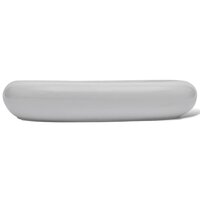 Luxe keramische wasbak ovaal 63 x 42 cm (wit) 5
