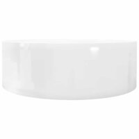 Wasbak met overloop, keramiek, rond, wit 5
