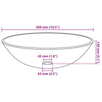 Wasbak gehard glas 42 cm transparant 4