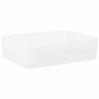 Wasbak 48x37x13 rechthoekig keramiek wit 2