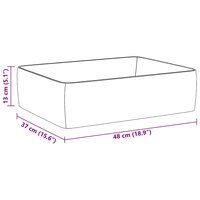Wasbak 48x37x13 rechthoekig keramiek wit 9