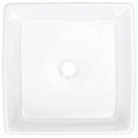 Wasbak 37x37x13 cm vierkant keramiek wit 6