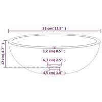 Wasbak 35x12 cm gehard glas transparant 5