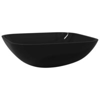 Wasbak 42x42x14 cm glas zwart 2