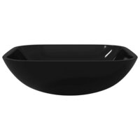Wasbak 42x42x14 cm glas zwart 3