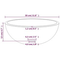 Wasbak 30x12 cm gehard glas wit 5