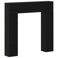 Haardombouw Zwart eiken 102 x 18 x 100,5 cm Bewerkt hout 2