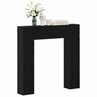 Haardombouw Zwart eiken 102 x 18 x 100,5 cm Bewerkt hout 3