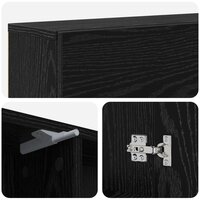 Haardombouw Zwart eiken 102 x 18 x 100,5 cm Bewerkt hout 9