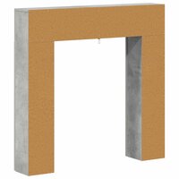 Haardombouw Betongrijs 102 x 18 x 100,5 cm Bewerkt hout 8