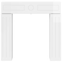Haardombouw Hoogglans Wit 102 x 18 x 100,5 cm Bewerkt hout 6