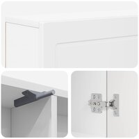 Haardombouw Hoogglans Wit 102 x 18 x 100,5 cm Bewerkt hout 9