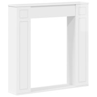 Haardombouw Hoogglans Wit 100 x 20 x 100 cm Bewerkt hout 2