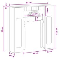 Haardombouw Gerookt eiken 93 x 20 x 89 cm Bewerkt hout 9