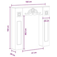 Haardombouw Oud hout 102 x 20 x 102 cm Bewerkt hout 9