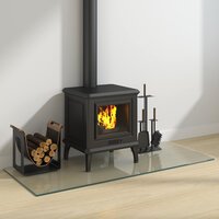 Vuurplaats Glazen Plaat Transparant 120 x 50 cm Glas 3