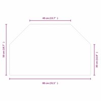 Vuurplaats Glazen Plaat Transparant 80 x 50 cm Glas 7
