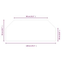 Vuurplaats Glazen Plaat Transparant 120 x 50 cm Glas 7