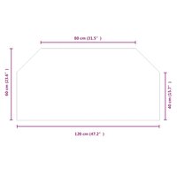 Vuurplaats Glazen Plaat Transparant 120 x 60 cm Glas 7