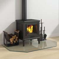 Vuurplaats Glazen Plaat Doorzichtig 100 x 60 cm Glas 3