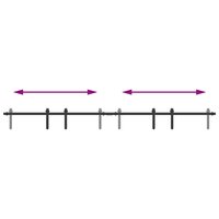 Ophangset voor schuifdeur 213 cm koolstofstaal 8