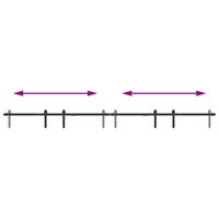 Ophangset voor schuifdeur 244 cm koolstofstaal 8